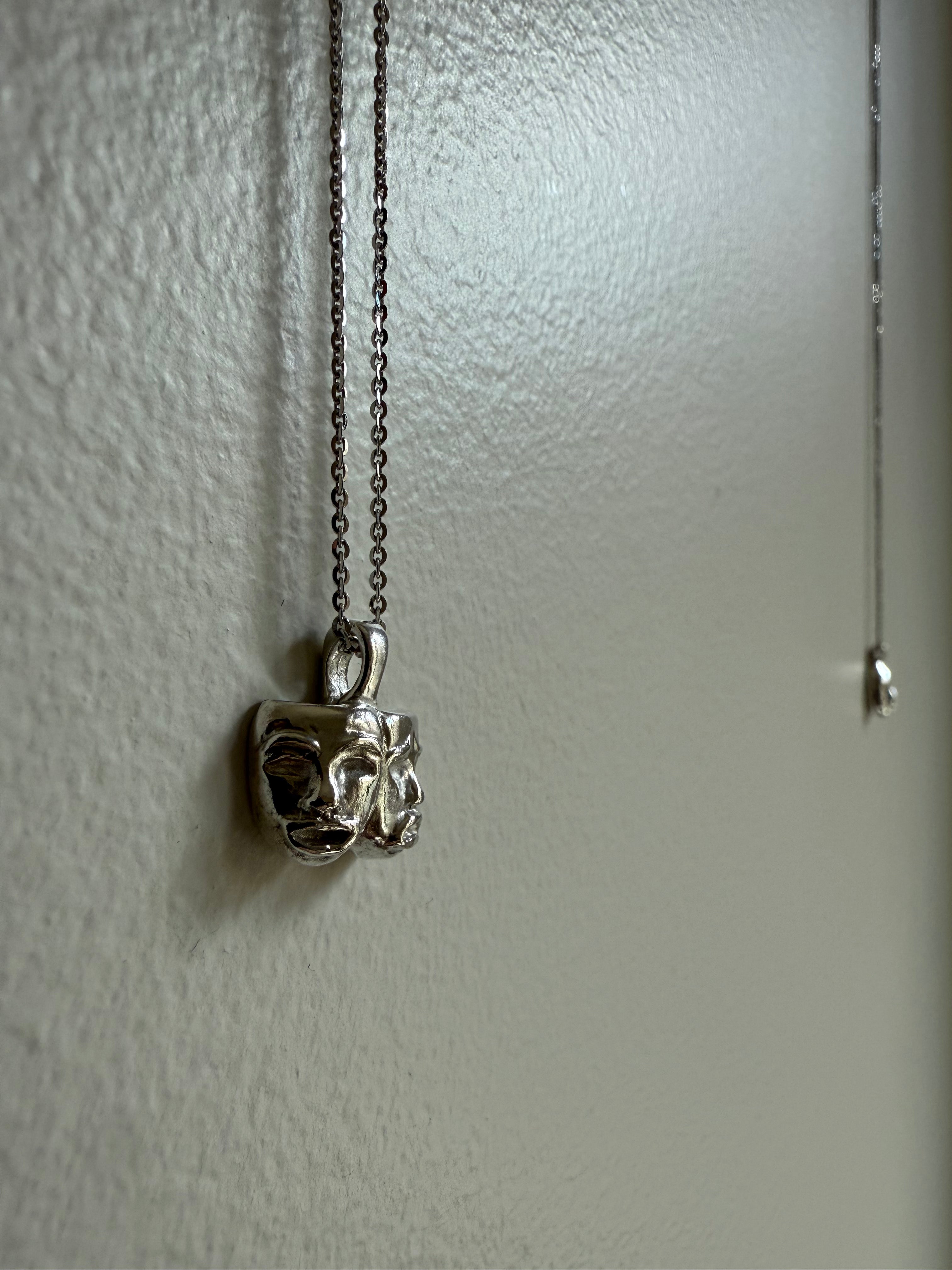 Thalia and Melpomene Theater Mask Pendant